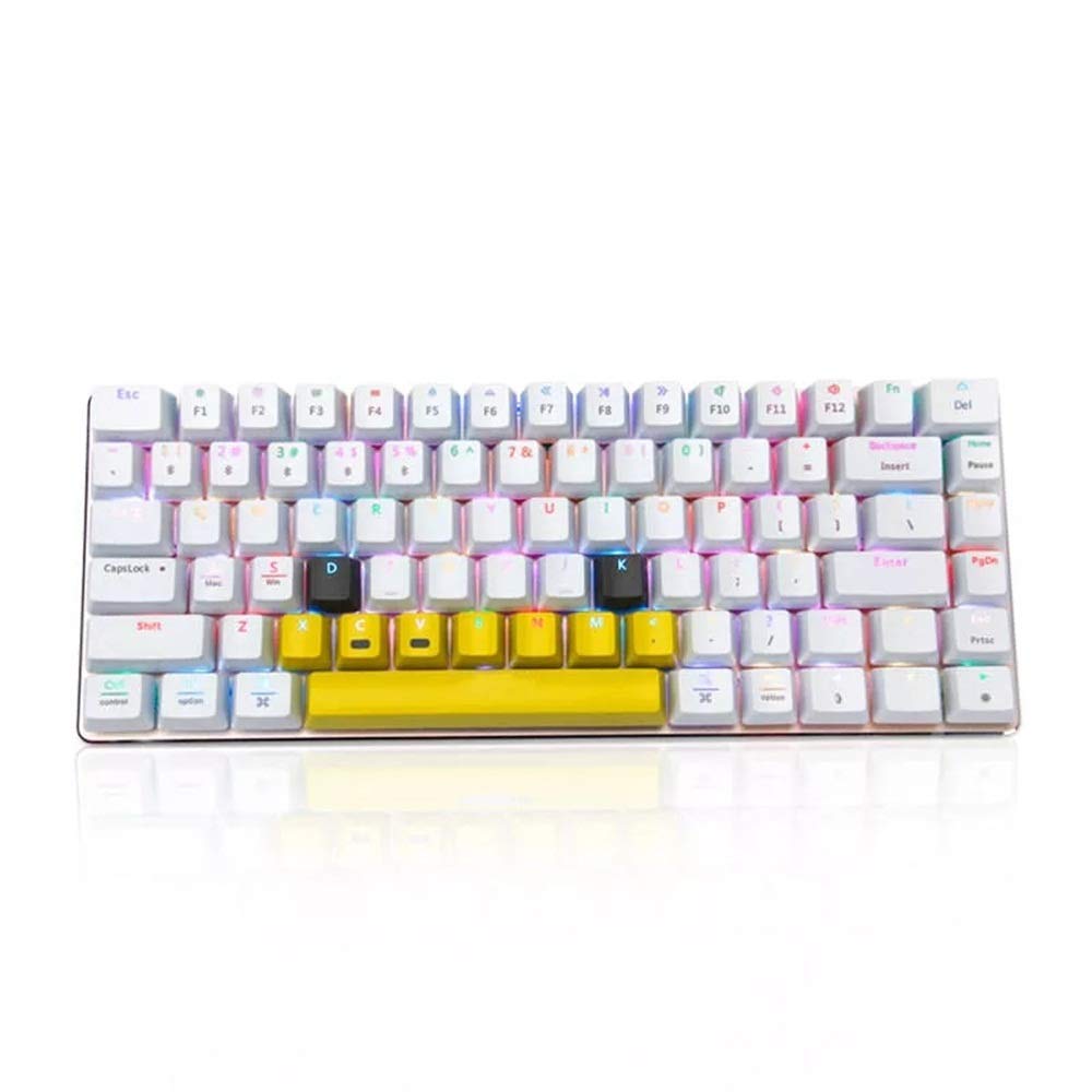 メカニカルゲーミングキーボード 82足懸かりのうしろ側点火装置付き添い人の 有線メカニカルゲーミングキーボードクイックレスポンス ゲーミングキーボード (色 : 白, 大きさ : 壱大きさ)