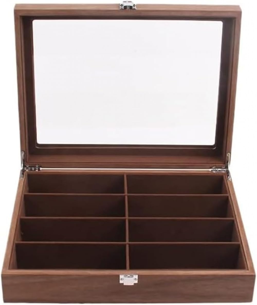 木製黒眼鏡納める入れもの 8 個入り口・入口メガネ展示盒 黒眼鏡・メガネ専用納める盒 木製メガネ寄せあわせ入れもの 多段式メガネ取り片づける盒? 日用品雑貨・文房具・手芸-その他