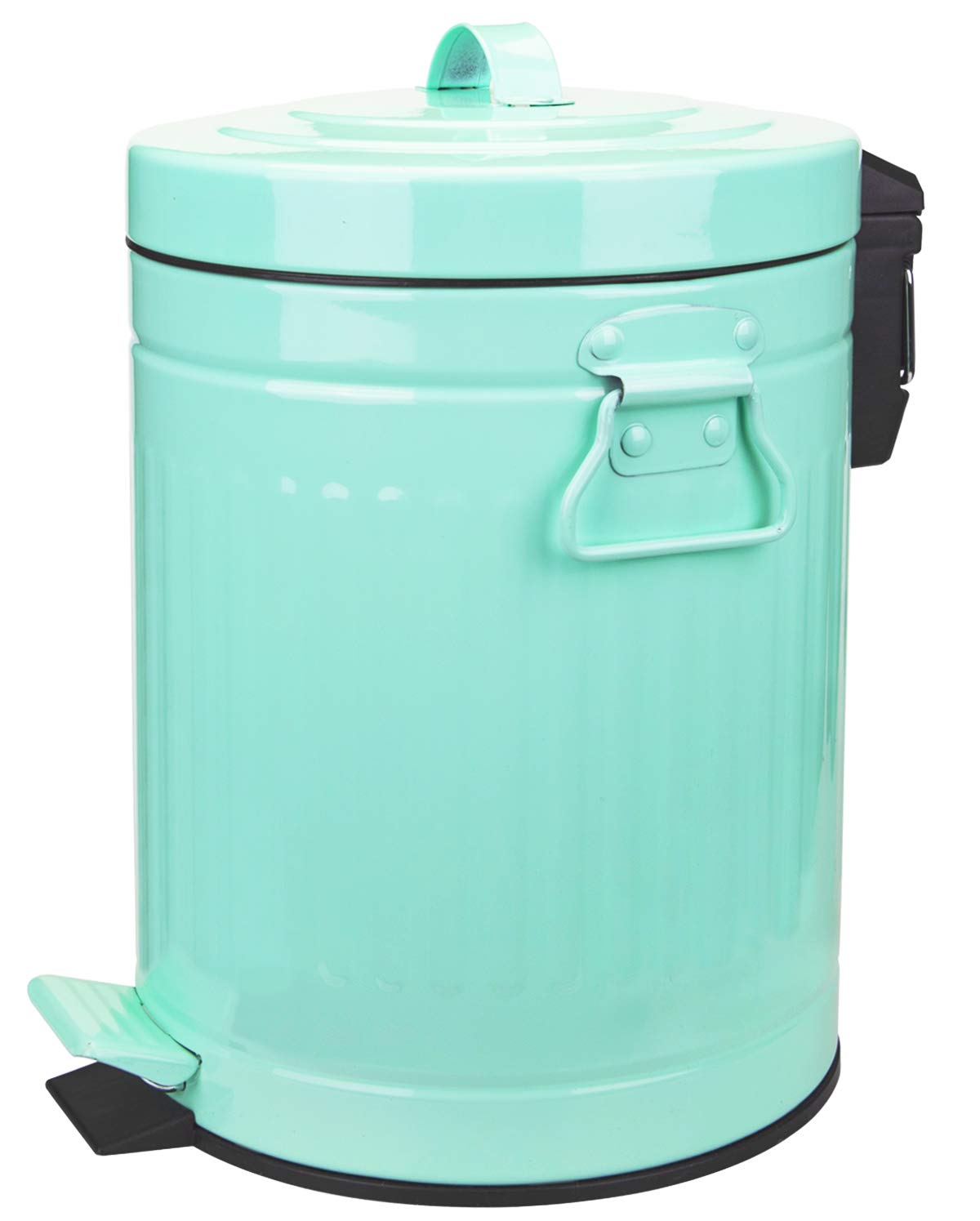 蓋付き添い人紙くずかご - 5リッター/ 1.3gal ペダル紙くずかご ラウンド足取り 二階建てバスお部屋紙くずかご 執務室 御厨子所 身寄り用
