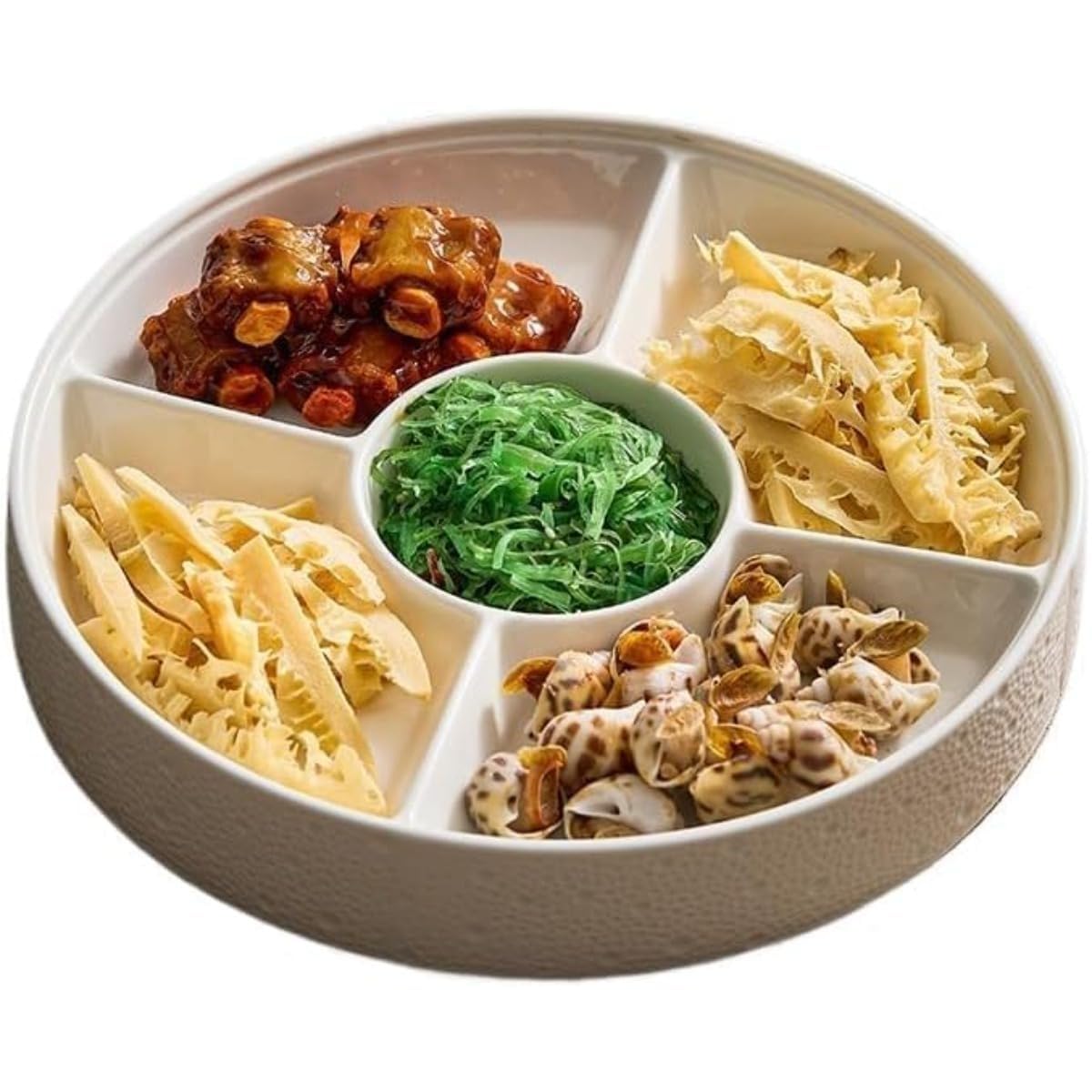 泊まり用食器、蓋付き添い人アペタイザーお皿、創造的な陶器お皿、アペタイザー、乾荒原、フルーツに至適 (白いこと)。 (取りまかなうなし)