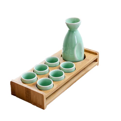 和酒徳利 8点セット 陶器 冷酒耐熱ガラス 徳利燗瓶盃 酒器ギフト シンプル 保温保冷器 和食器 盃 食器 ()|BSマーケット