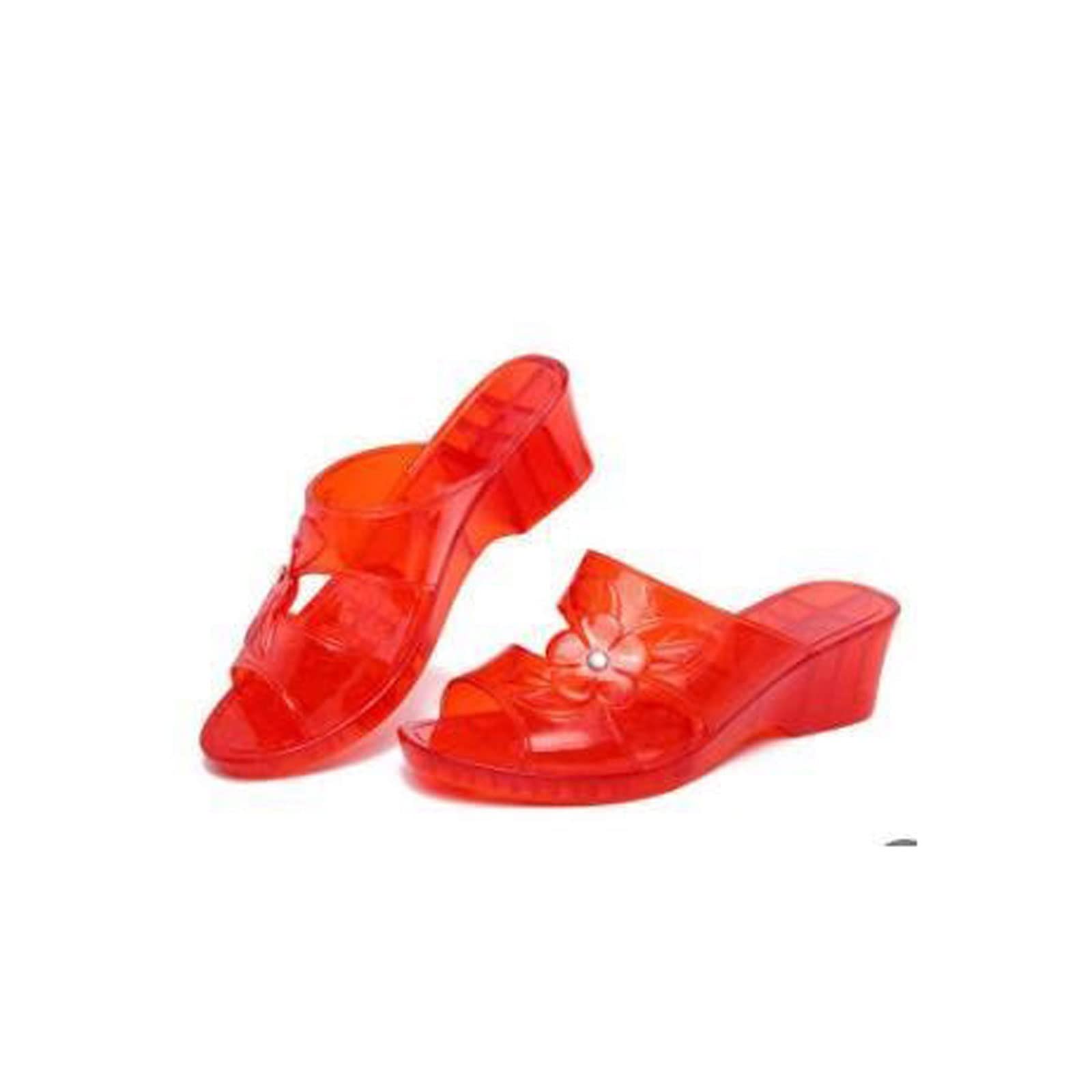 レディース ハウススリッパ 夏 レディース クリスタルスリッパ ハイヒールウェア 透明プラスチック 滑り止め ウェッジサンダルとスリッパ レディース｜BSマーケット