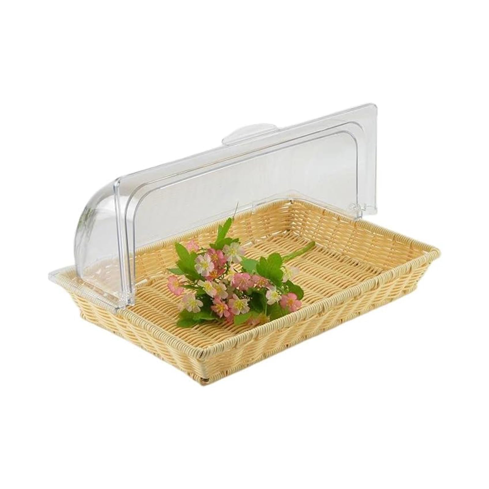 澄み切った 御菓子/果物/乾荒原/ビスケット納める食麺麭\u0026;乳酪 可塑性物質製蓋付き添い人 寄りあい バイキング用 (ベージュ,（53*33*26）)