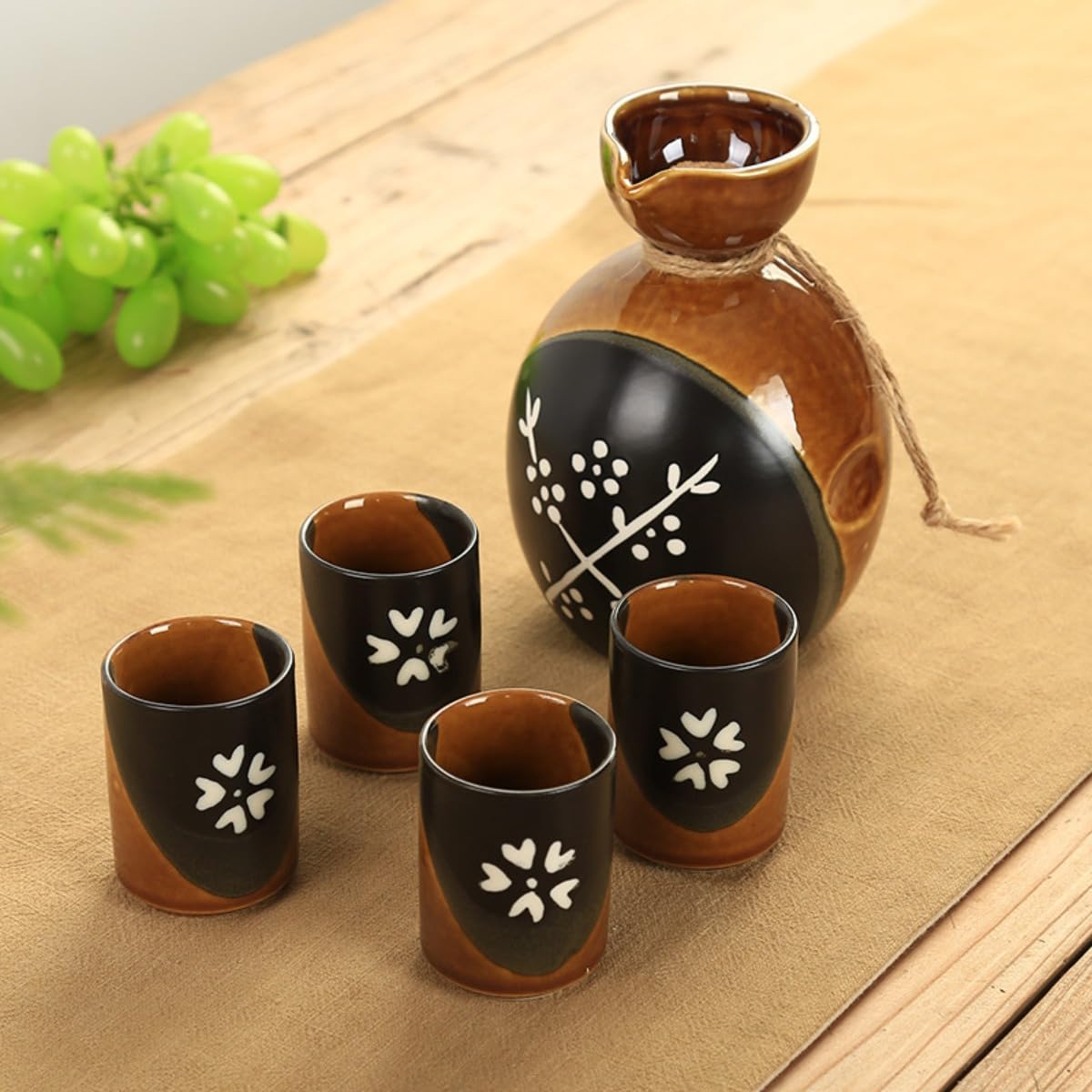 酒器セット 陶器 日本酒 酒器 徳利 1点 猪口 4点 5点セット おしゃれ 清酒 温酒 冷酒 熱燗 1.5合 500ml 50ml 和風 伝統 桜 梅 枝模様 焼酎グラス カップ 盃 湯呑み 茶器 磁器 セラミック キッチン用品 インテリ｜BSマーケット