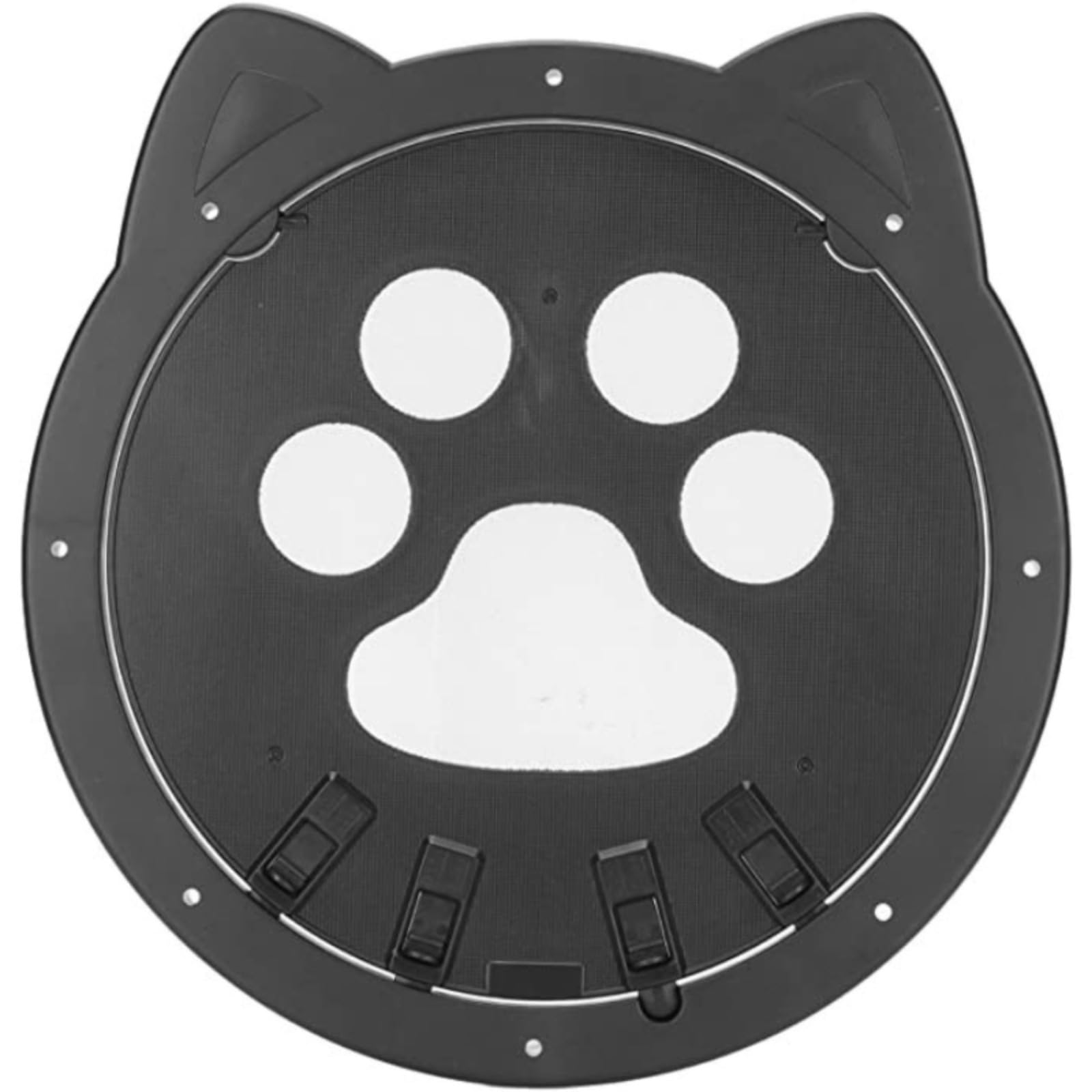 網戸専用ペットドア 猫 小型犬用 挿し込み式 取付簡単 磁石設計 ロック付き ペット出入り口 網戸改造 家庭用 安全 使いやすい 多用途 (ブラック,29*22*1センチメートル)｜BSマーケット