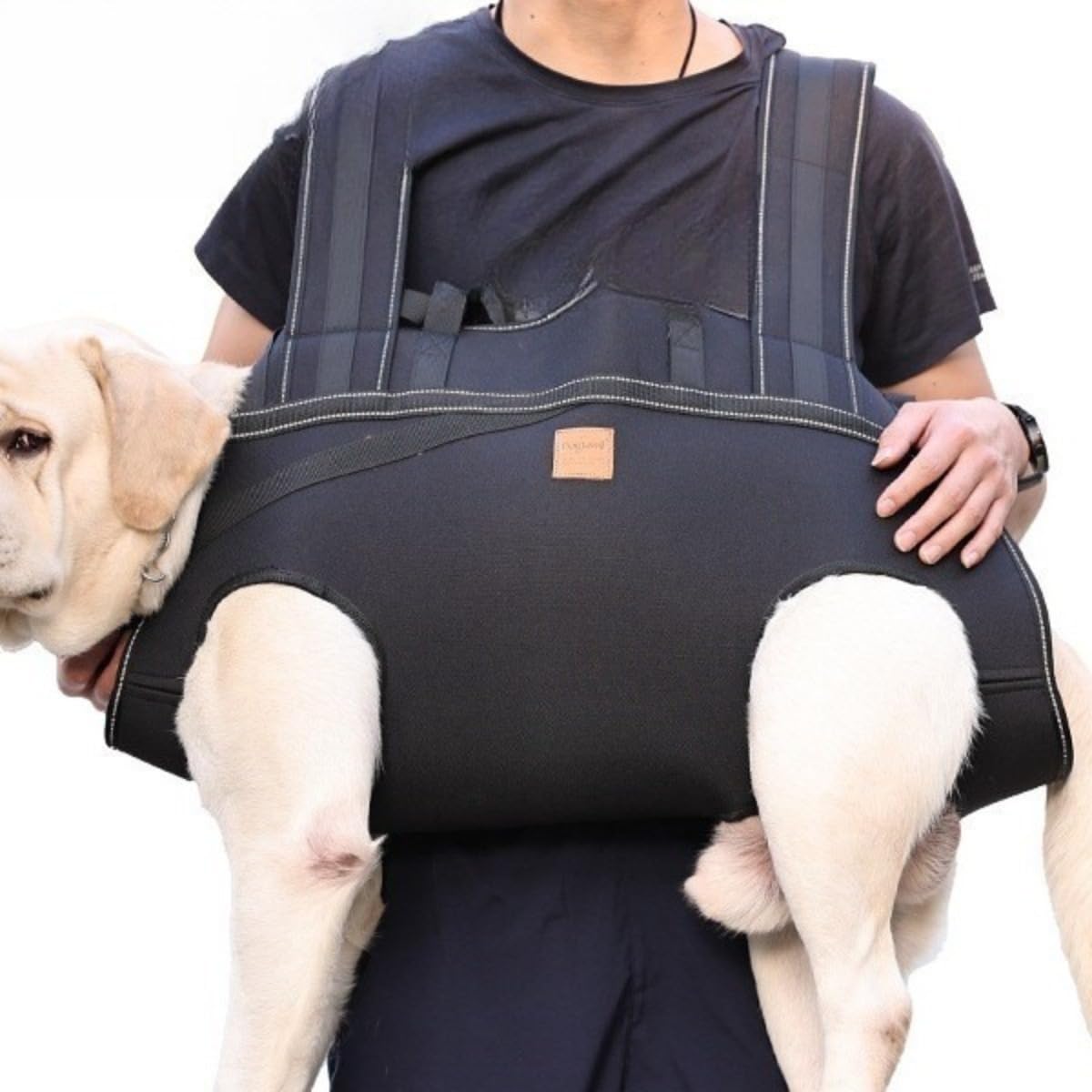 2 ペットスリングリュック 飛び出し防止ハーネス付 小型～大型犬対応 持ち手付き お出かけ・旅行・散歩・高齢/障害犬歩行補助キャリー(（推奨体重5～9）)｜BSマーケット