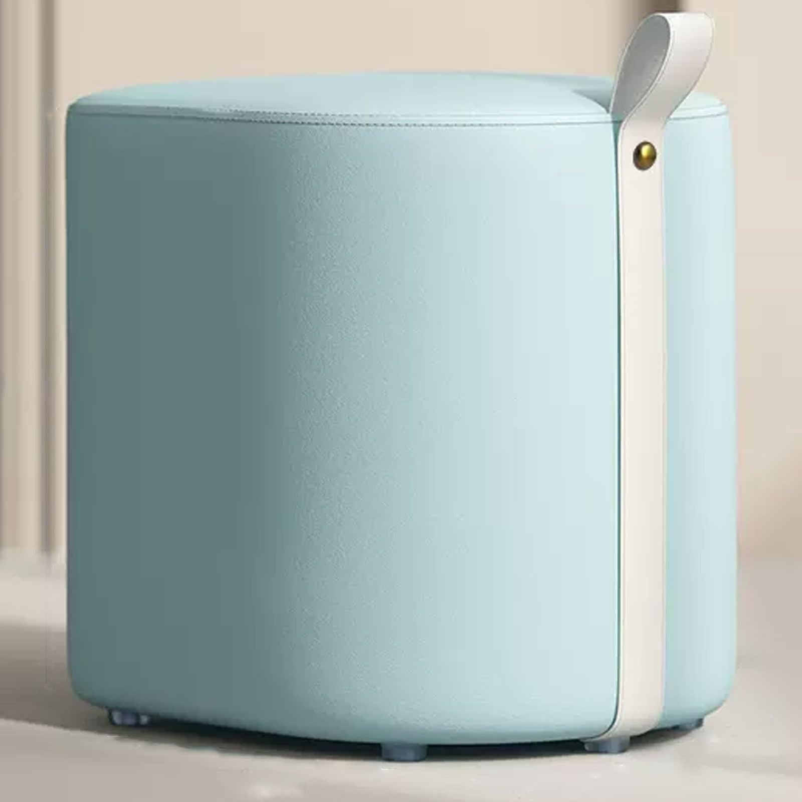 ハンドルのあるモダンな虚栄心スツール寝室とリビングルームの快適なメイクアップチェアブルー｜BSマーケット