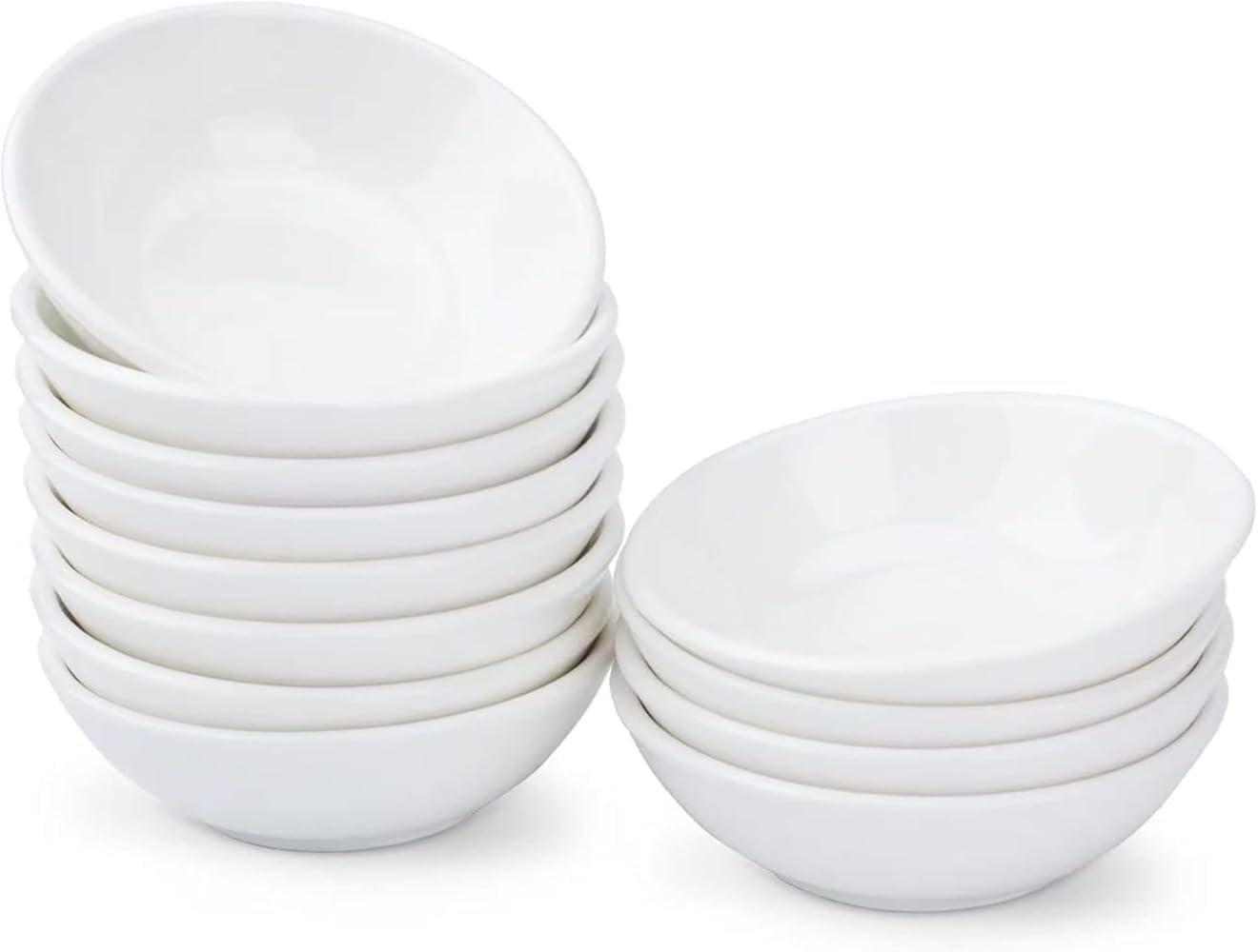 醤油皿 お醤油皿や薬味皿 調味料皿10個セット 和食器 豆皿 小皿 前菜皿 漬物皿 ミニボウル 副菜鉢 食洗器対応 電子レンジ対応 (12.5,)｜BSマーケット