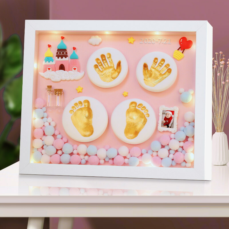 市場 赤ちゃん 百日メモリー 出産記念フレーム 出産記念 足型 ギフト 手作り