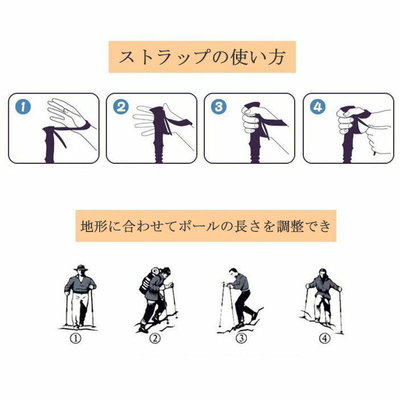 海外限定】 トレッキングポール 2本セット 登山杖 四階段式 ステッキ ストック 軽量アルミ製 登山用杖 登山 軽量 キャップ付き ウォーキングポール  山登り 送料無料 www.servitronic.eu