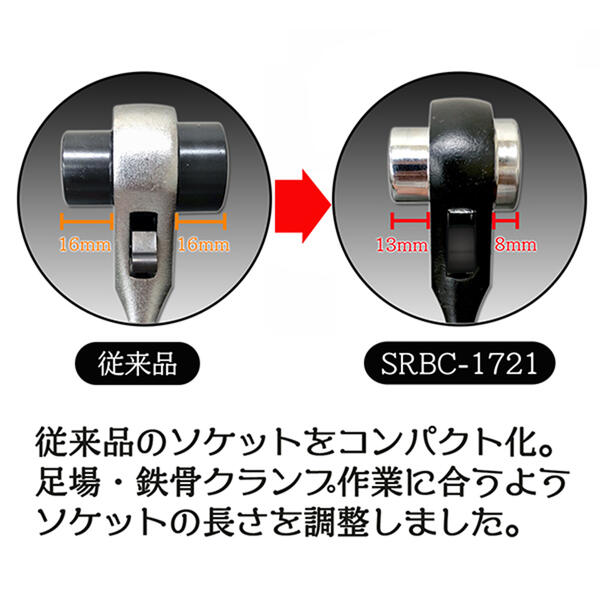 スーパーツール スライドクランプ ショートＢタイプ（フラット型） 1個