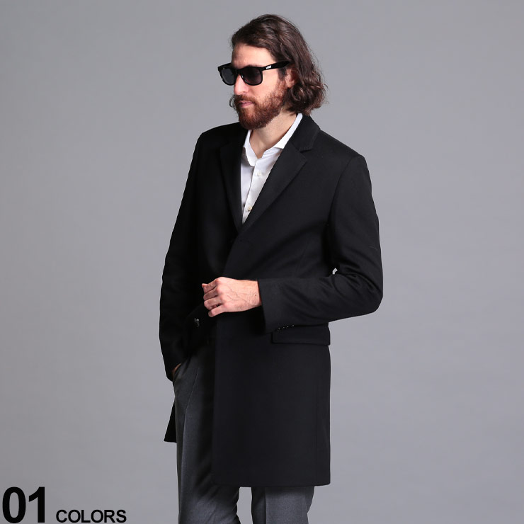美品 大きいサイズ ヒューゴボス コロンボ ウールカシミヤ コート ブラック 7669201633.jpg