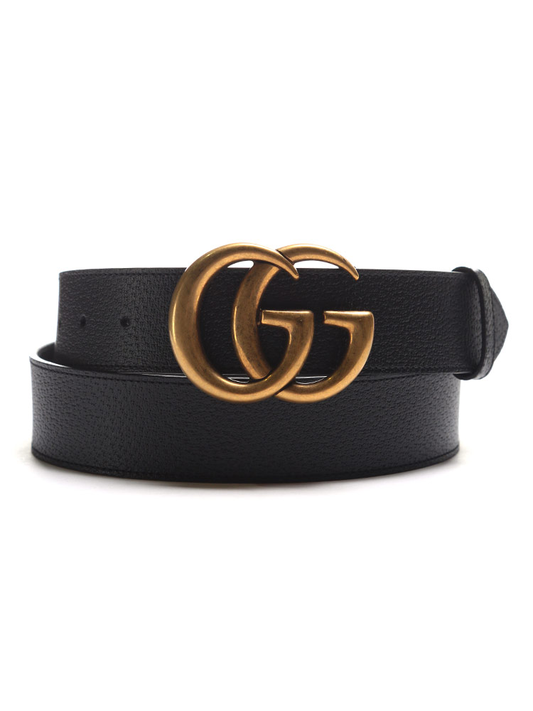 GUCCI (グッチ) GGバックル ベルト ゴールドアンティーク