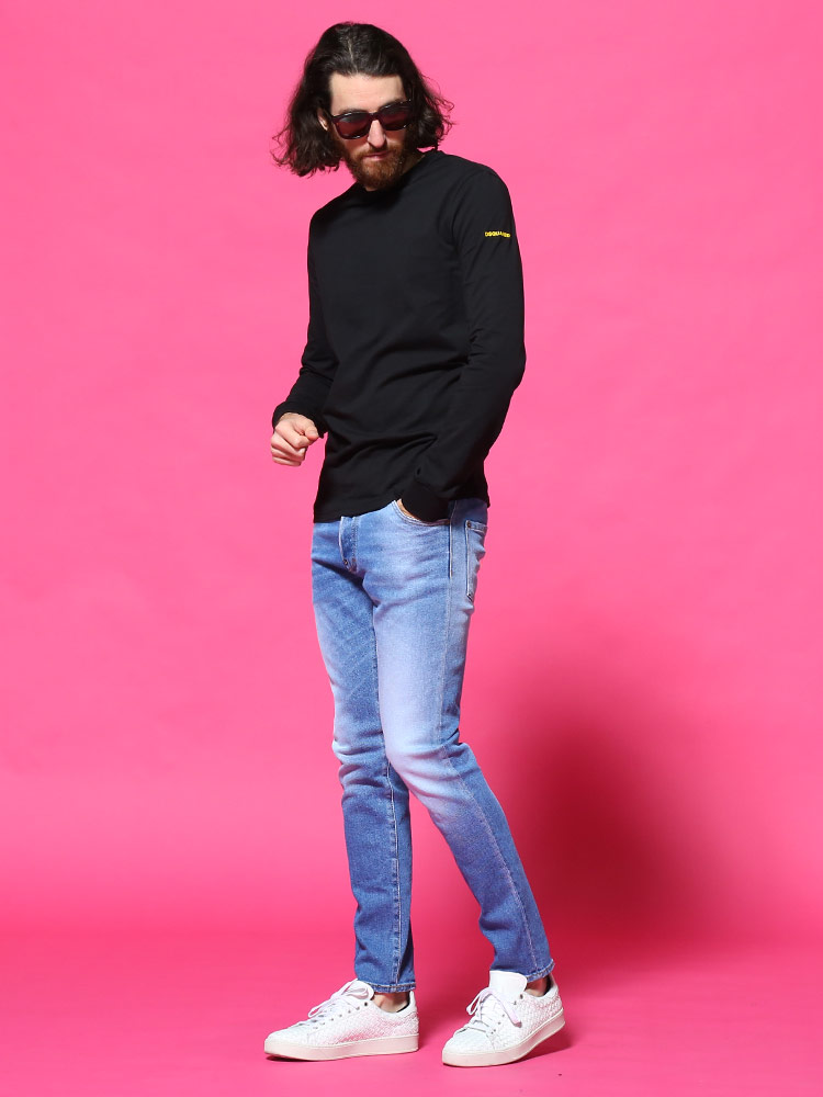 Dsquared2 ディースクエアード ブランド メンズ 細身 男性 ジーンズ ストレッチ ボトムス パンツ ロングパンツ ジーンズ デニム ストレッチ ストリート 細身 Dsquared2 ディースクエアード ウォッシュ ボタンフライ ジーンズ Slimブランド メンズ 男性 ボトムス パンツ