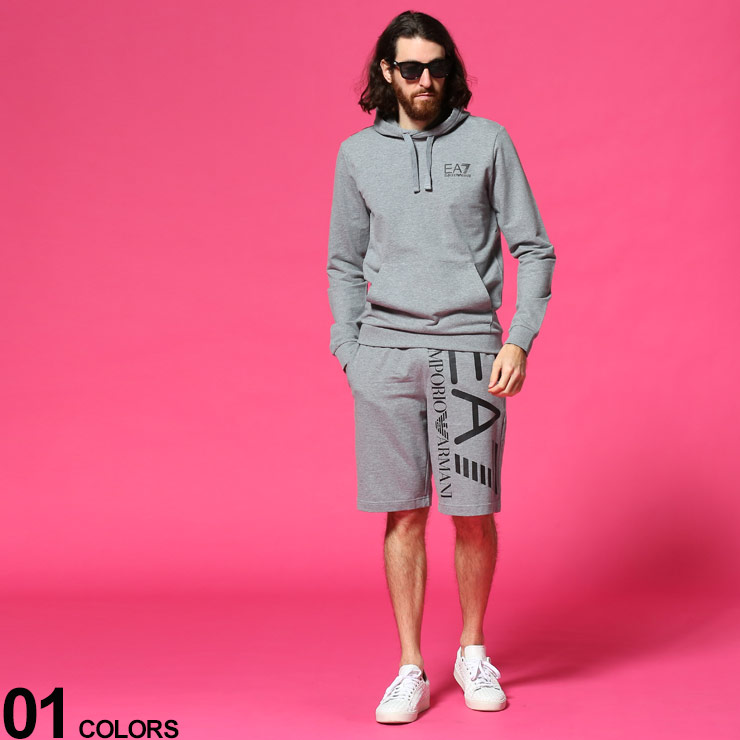 希少 Emporio Armani Ea7 エンポリオアルマーニ Bigロゴ プルオーバー パーカー ショートパンツ セットアップブランド メンズ 男性 セット 上下セット ショーツ スウェット パーカー スエット 春 夏 スポーツ プリント Ea3kpm31pj8lz 50 Off Dev Bulk Ly