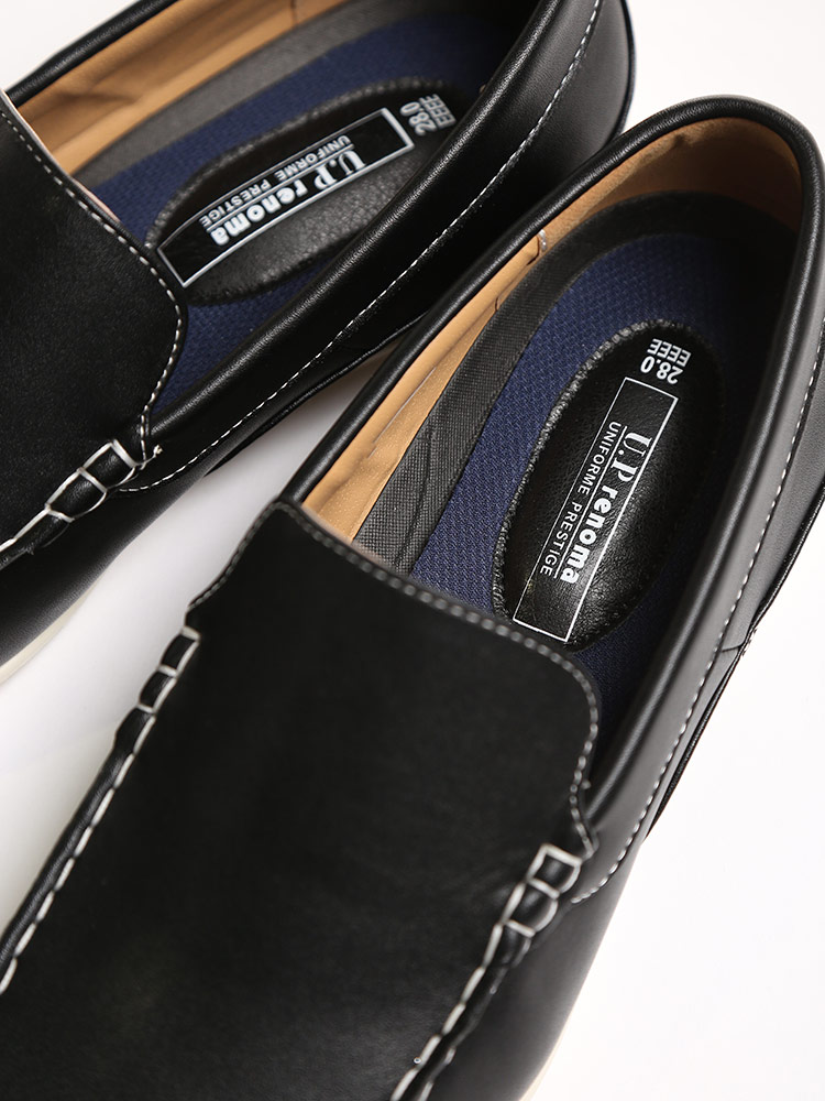 デッキシューズ 激烈号 メンズ 合皮 あば擦れ女シューズ スリッポン ローファー 白み 黒人 赤銅 28 0 30 0 U P Renoma ユーピーレノマ Cannes Encheres Com