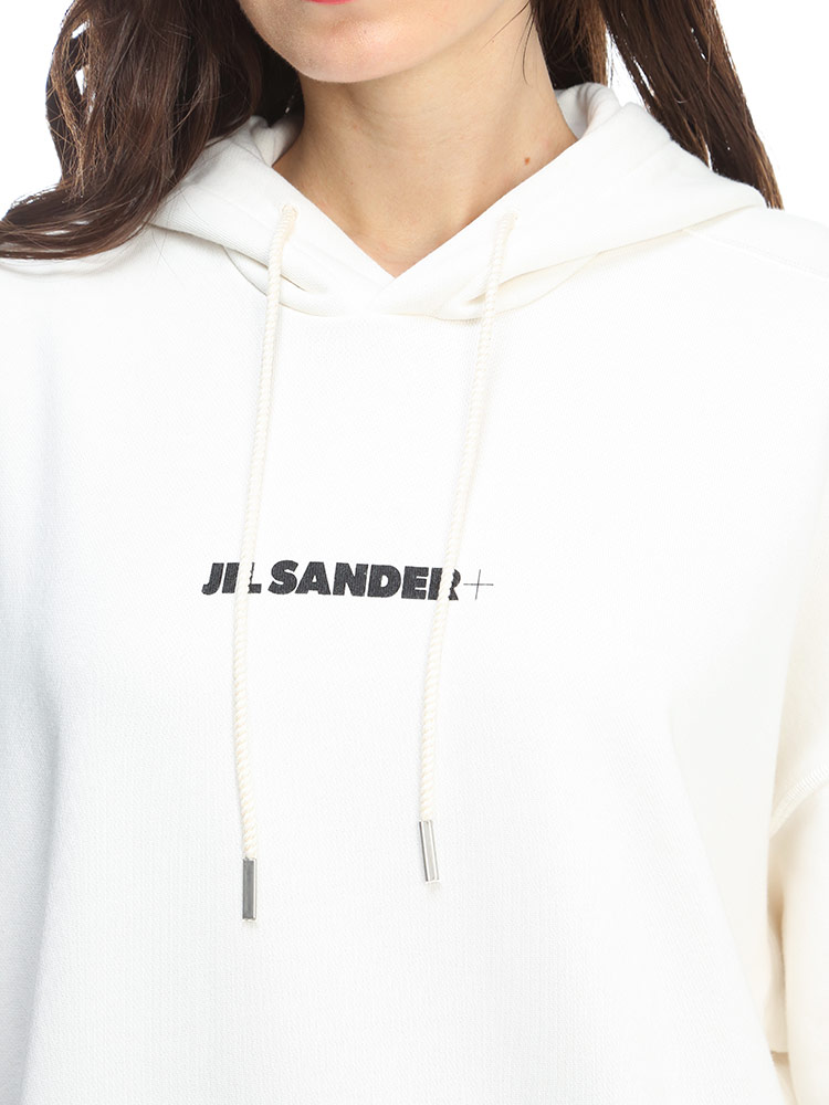 超人気 JIL SANDER ジルサンダー ロゴプリント プルオーバー パーカー