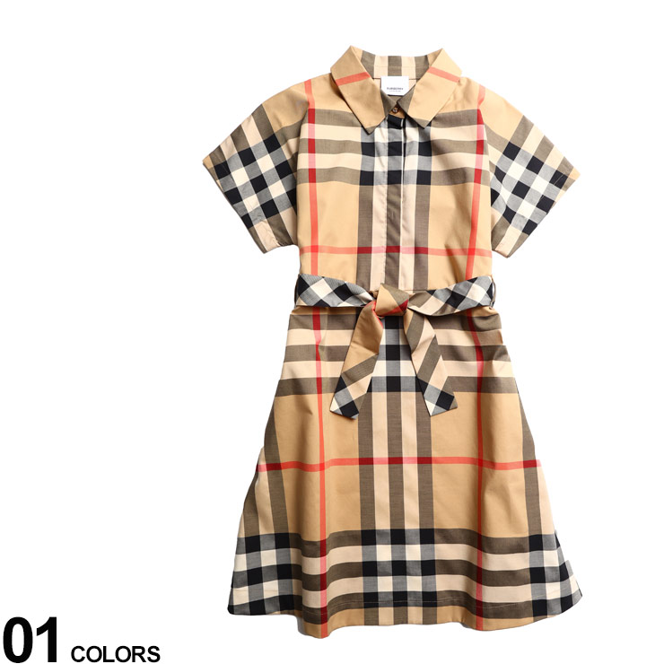 BURBERRY バーバリー チェック タイウエスト キッズ 子供服 半袖