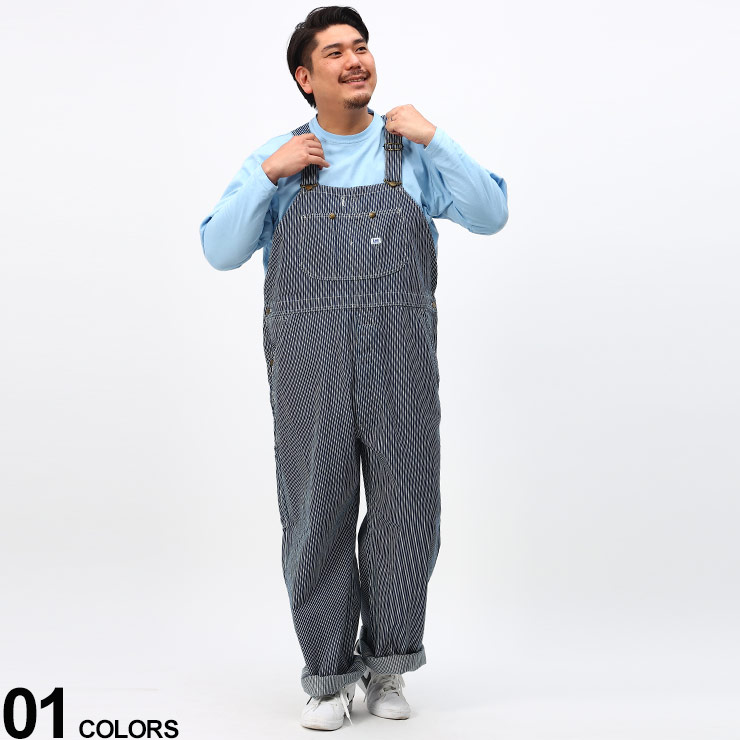 新品　Lee　Lサイズ　オールインワン　ヒッコリーストライプ 楽天市場】大きいサイズ メンズ Lee (リー) ヒッコリー ストライプ