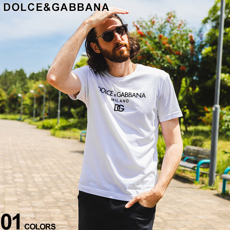 ●Dolce&Gabbana●ロゴ 半袖 コットン Tシャツ Dolce&Gabbana】コットン Tシャツ ロゴプレート 半袖 ブラック