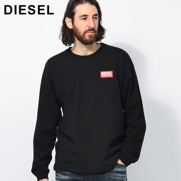 【ディーゼル】 T-アジャスト-Doval-Pj Tシャツ Men's T-shirt with Oval D patch | Blue | Diesel