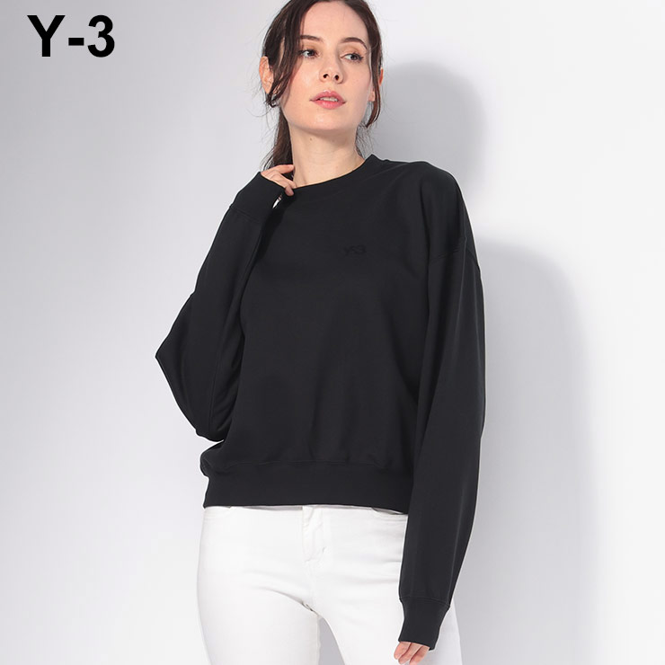 ワイスリー Y-3 ワンポイント ロゴ ショート丈 トレーナー BOXY Y3LJD9789 ブランド レディース トップス トレーナー スウェット 短め 裏毛 モード スポーツ