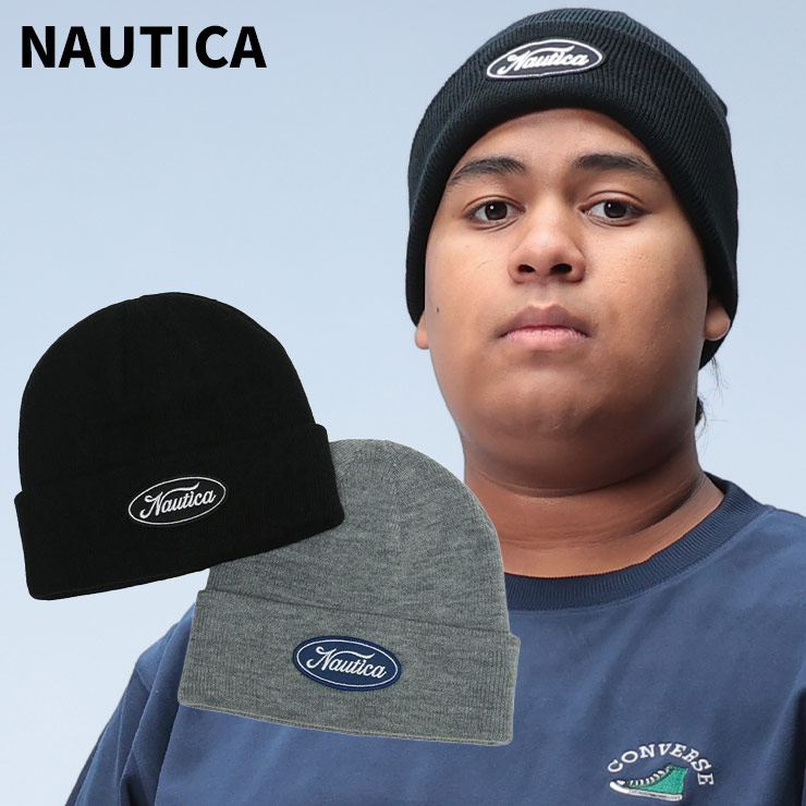 楽天市場】NAUTICA ノーティカ ビーニー ニット帽 ロゴ JAQCUARD
