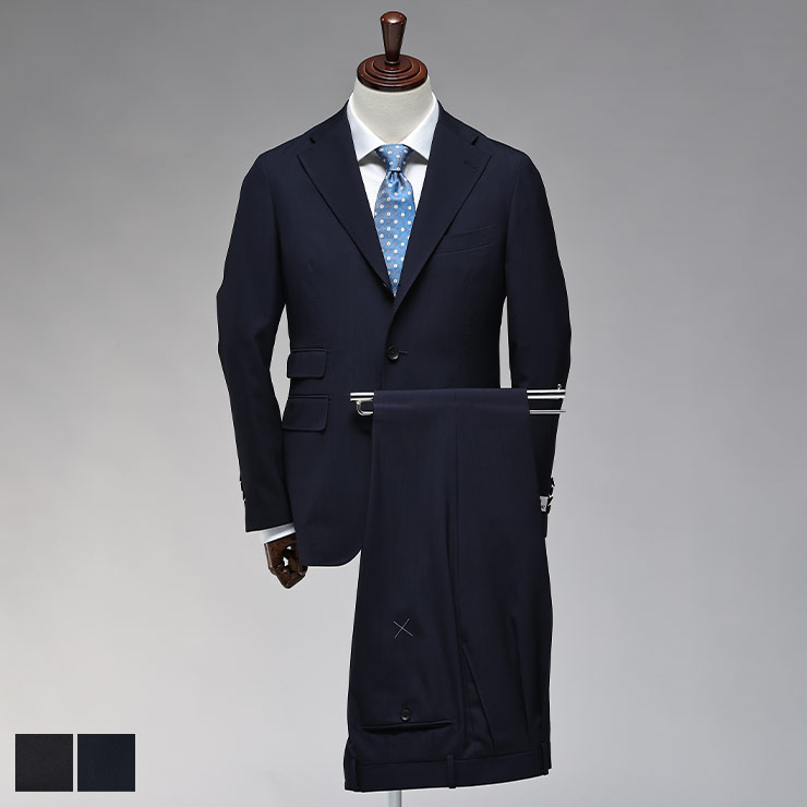 SARTORIA DEL GROSSO (サルトリアデルグロッソ) FABRIC BY ITALY ウール シングル3ツ釦 3ポケット ツータック スーツ 1102241WT メンズ ビジネス 紳士 スーツ ビジネススーツ フォーマル ウール