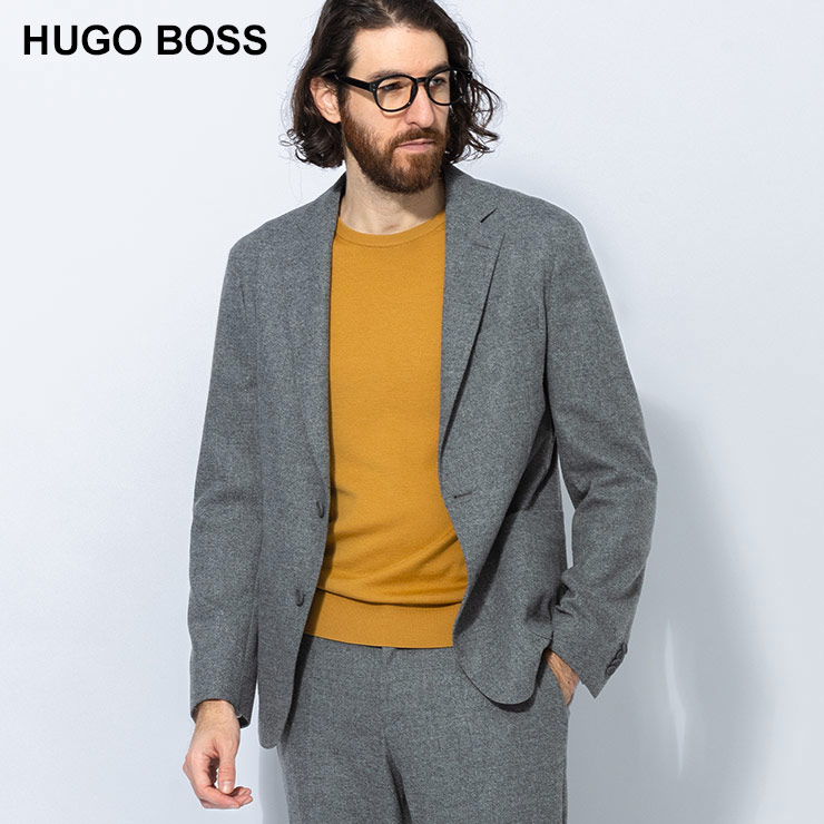 ヒューゴボス HUGO BOSS セットアップ対応 ストレッチフランネル シングル ジャケット HBHANRY10244930 ブランド メンズ 男性 アウター ジャケット テーラード ビジネス
