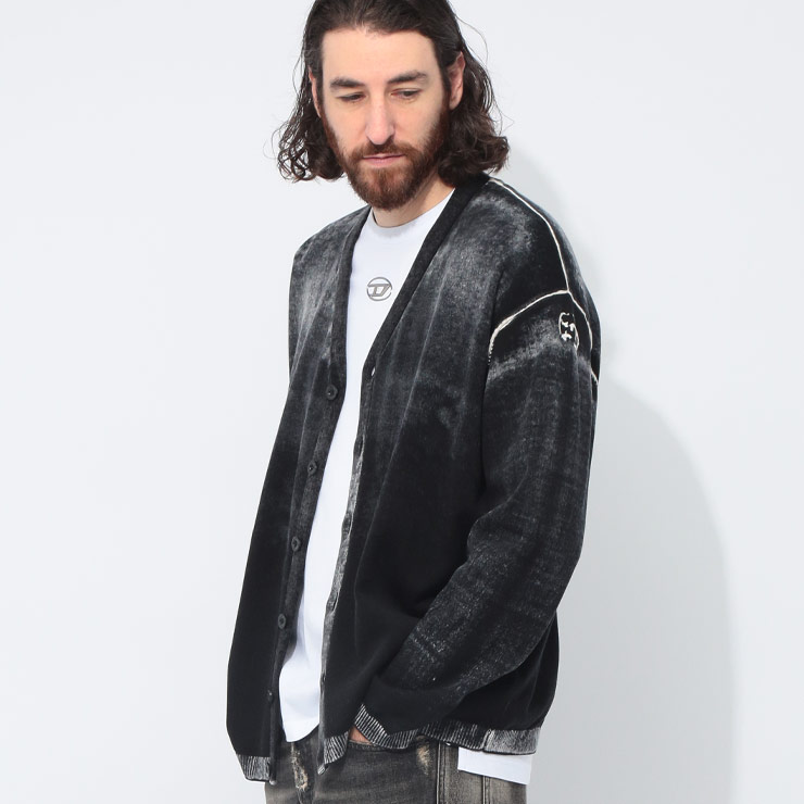 楽天市場】DIESEL ディーゼル ジップ カーディガン A17464 0JLCR