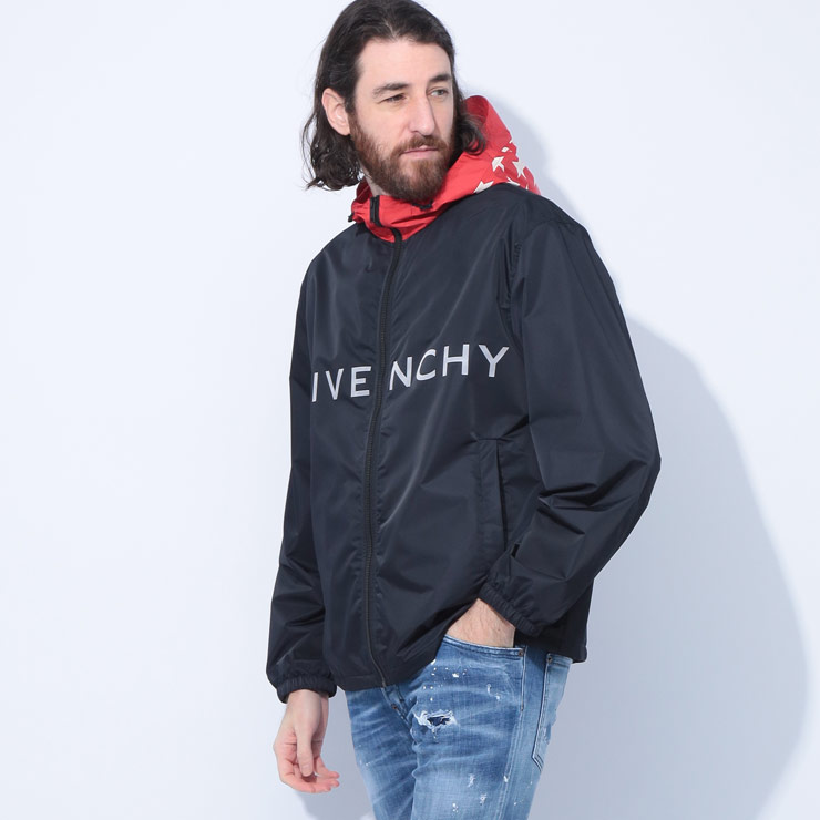 ジバンシィ GIVENCHY スターフード フルジップ ウインドブレーカー GVBM01131YEJ ブランド メンズ 男性 アウター ジャケット ブルゾン パーカー フード