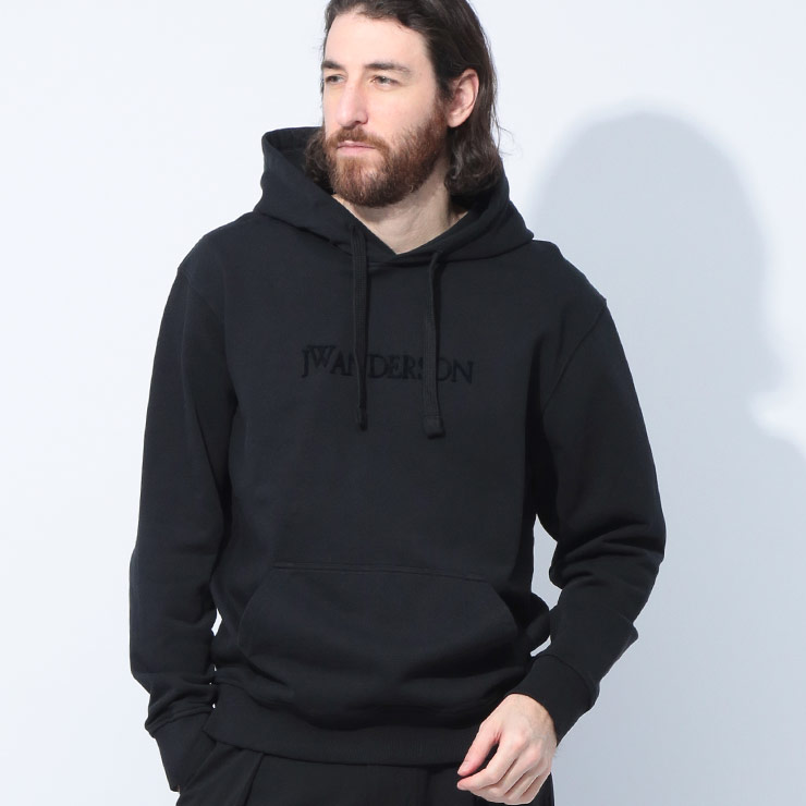ジェイダブリューアンダーソン JW ANDERSON ロゴエンブロイダリー プルオーバー パーカー WJW0214PG1632 ブランド メンズ 男性 トップス パーカー フード プルパーカー 裏毛