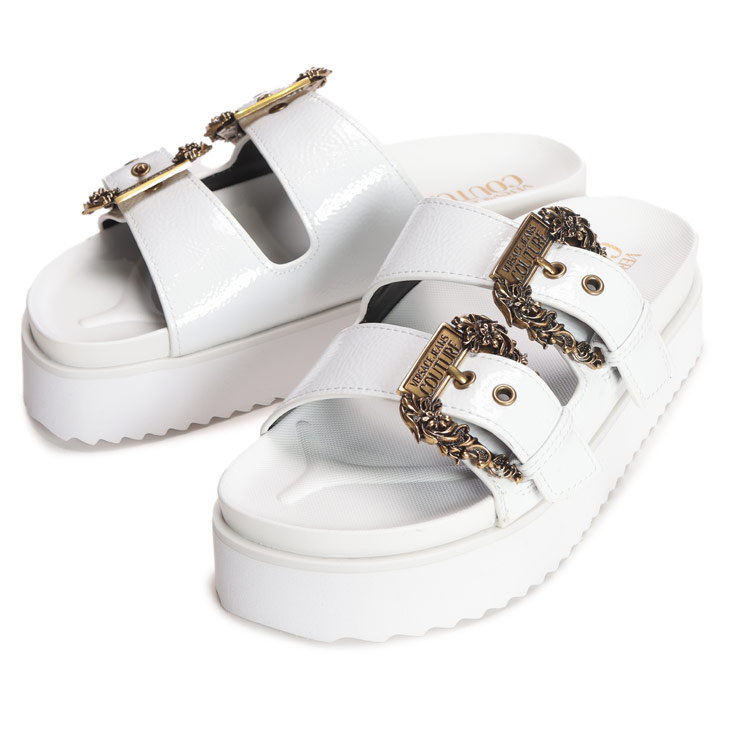 ヴェルサーチェ ジーンズ クチュール VERSACE JEANS COUTURE バロックバックル サンダル VCL78VA3SM1 ブランド レディース シューズ 靴 サンダル 厚底サンダル｜大きいサイズのサカゼン