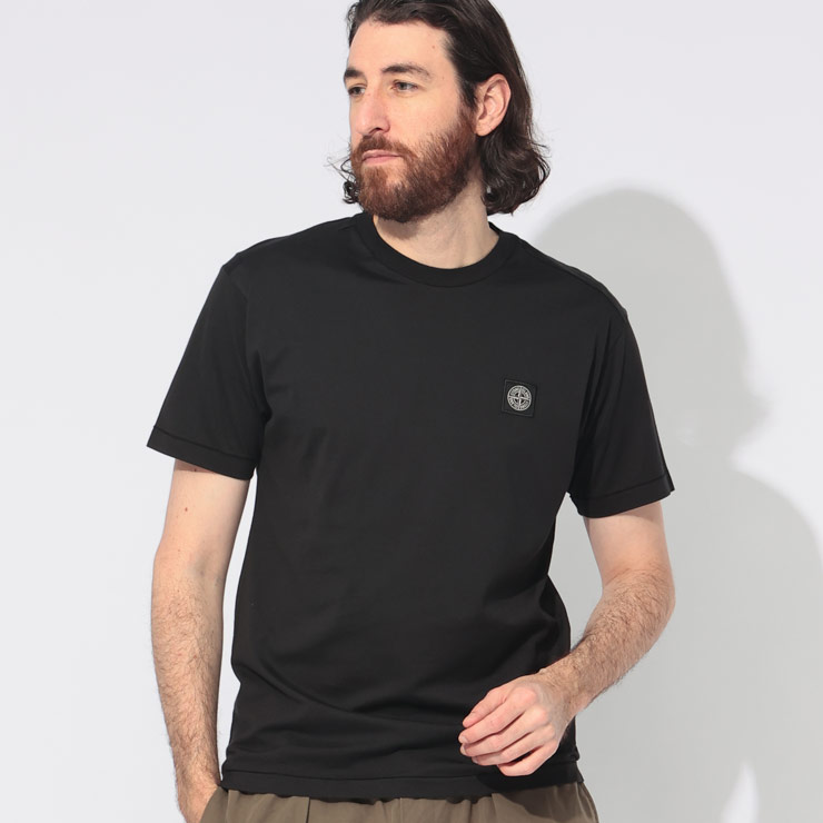 [ストーンアイランド] レギュラーフィットロゴ コットンTシャツ STONE ISLAND ストーンアイランド メンズ 半袖Tシャツ 正規品