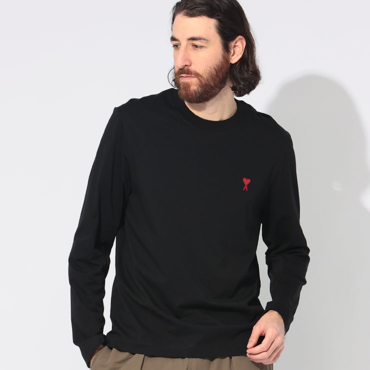 AMI PARIS Ami De Coeur 長袖コットン Tシャツ　アミパリス 楽天市場】AMI PARIS アミ パリス Ami de Coeur Crewneck T