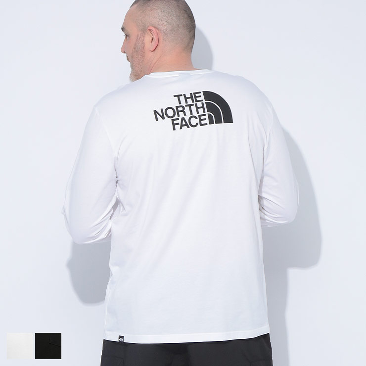 ノースフェイス Ｔシャツ 長袖 メンズ 大きいサイズ バックロゴ クルーネック イージー 1XL 2XL トップス Tシャツ 長袖 Tee シンプル スポーツ インナー THE NORTH FACE