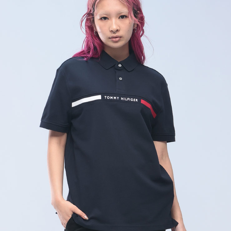 TOMMY HILFIGER (トミーヒルフィガー) フラッグライン レギュラーフィット 半袖 ポロシャツ MW0MW38130 メンズ 男性 トップス シャツ ポロシャツ 半袖 シンプル クールビズ
