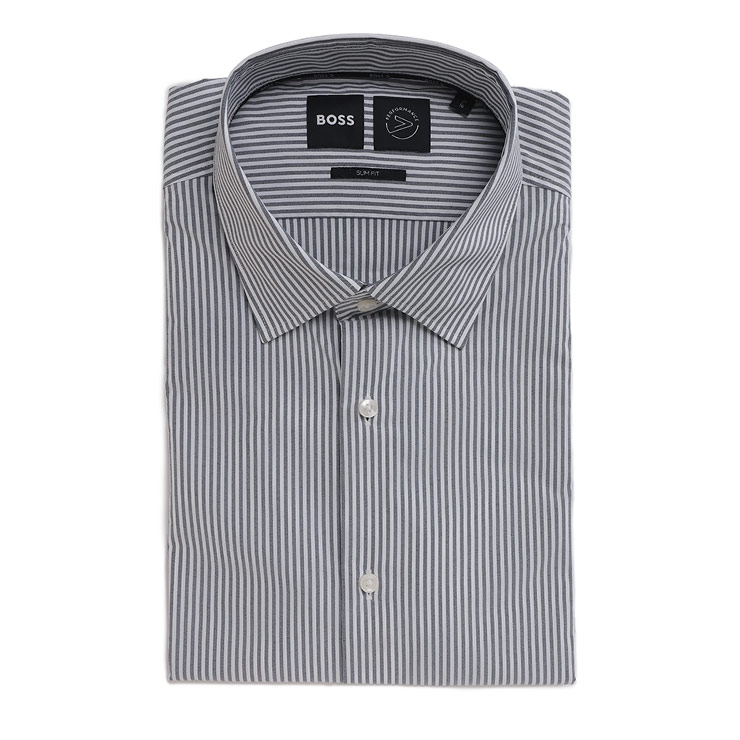 ヒューゴボス HUGO BOSS ストレッチ ストライプ 長袖 ドレスシャツ SLIMFIT HB50535422 ブランド メンズ 男性 トップス シャツ ワイシャツ ビジネス フォーマル