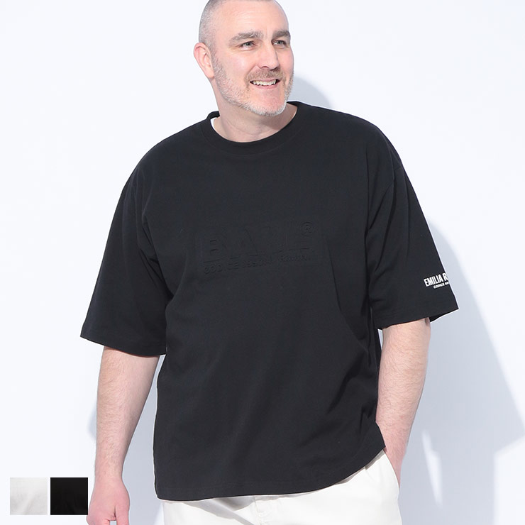 エンボス テクスチャ 半袖 Tシャツ 大人カジュアル エンボス加工ロゴがお洒落☆デザイントップス】立体ロゴ Tシャツ