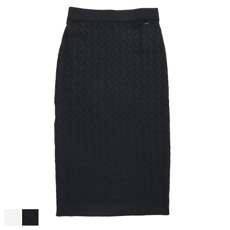 ARMANI EXCHANGE (アルマーニ エクスチェンジ ) ロゴジャガード柄 タイト ニットスカート AEL8NYN9AYMH6Z ブランド レディース ボトムス スカート タイトスカート ニット ミモレ丈