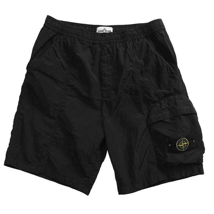 STONE  カーゴショートパンツ 黒 STONE ISLAND ブラックカーゴショートパンツ