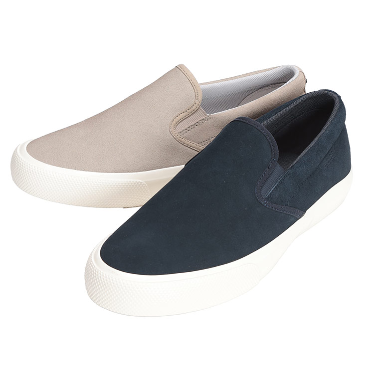 楽天市場】スリッポン メンズ 本革 履きやすい グレー 紐なし