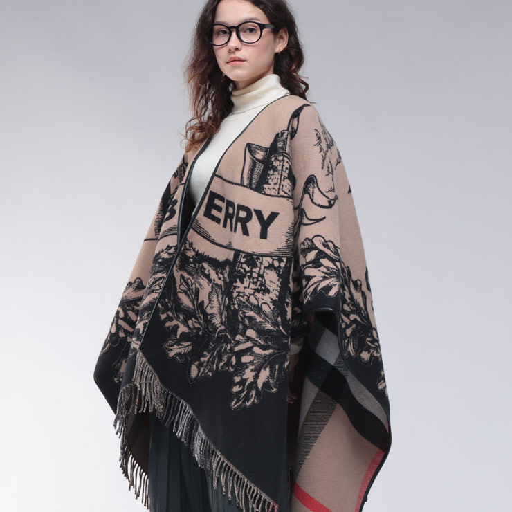 【Burberry/バーバリー】ケープ　ポンチョ　　上着　レディース ウィメンズ ポンチョ＆ケープ | Burberry® 公式サイト