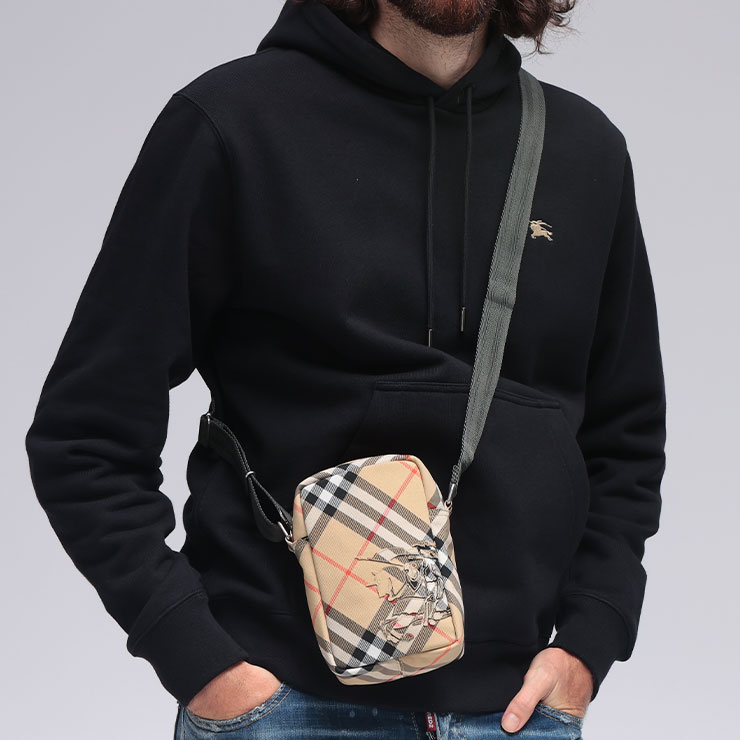 バーバリー BURBERRY バーバリーチェック フォンバッグ BB8097637 ブランド メンズ 男性 バッグ 鞄 ショルダーバッグ|大きいサイズのサカゼン