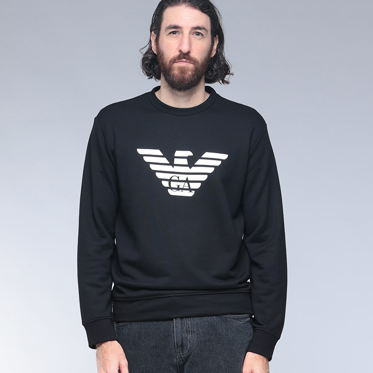 エンポリオアルマーニ EMPORIO ARMANI イーグルロゴ クルーネックスウェット トレーナー BIG AQUILA EA8N1MR61JRZ ブランド メンズ 男性 トップス トレーナー 長袖 秋冬