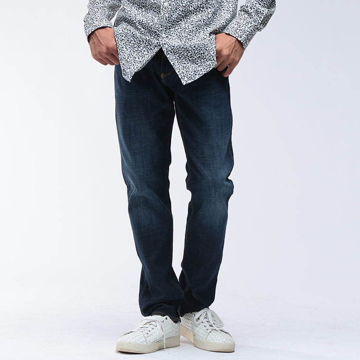 エンポリオアルマーニ EMPORIO ARMANI 8オンス ユーズドウォッシュ加工 ジップフライ スリムフィット ジーンズ パンツ EAEM12117746 ブランド メンズ 男性 ボトムス ジーンズ デニムパンツ ストレート スキニー