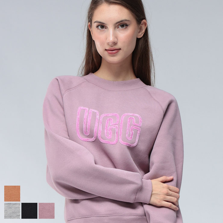 アグ UGG 裏起毛 BIGロゴ クルーネック トレーナー UGGL1171477 ブランド レディース トップス トレーナー プルオーバー 長袖 秋 冬|大きいサイズのサカゼン