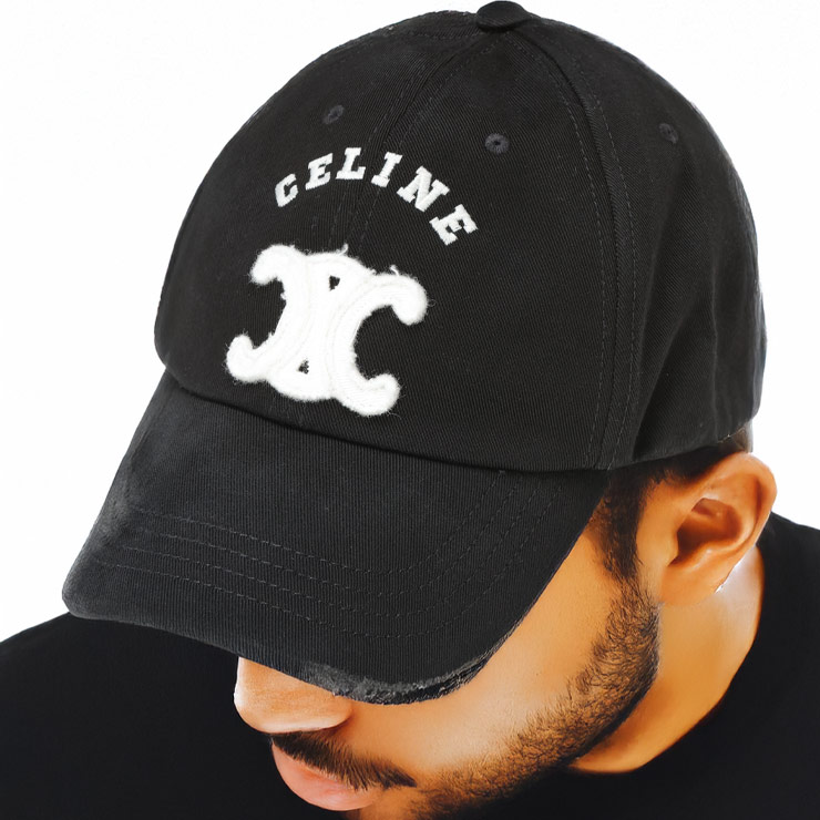 CELINE ベースボールキャップ ブラック CELINE ベースボールキャップ / コットン - ブラック | CELINE