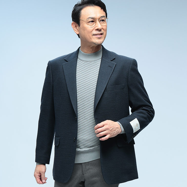 VITTORIO VENETO (ヴィットリオヴェネト) ICHITEKI JAPAN FABRIC シングル 2ツ釦 ジャケット 612520325A1834 メンズ ビジネス 紳士 アウター ジャケット テーラード フォーマル きれいめ 秋 冬