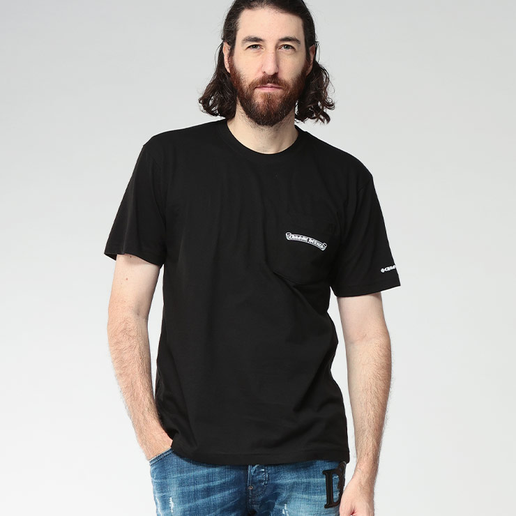 クロムハーツ ネックロゴ ショートスリーブ ポケット Tシャツ CHROME